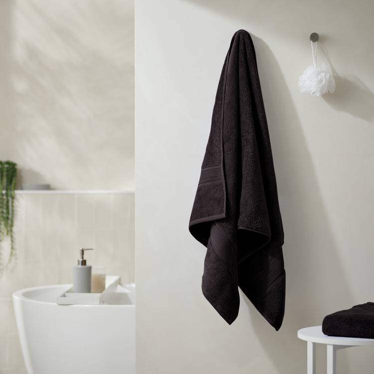 Habitat Supersoft Bath Towel - Black