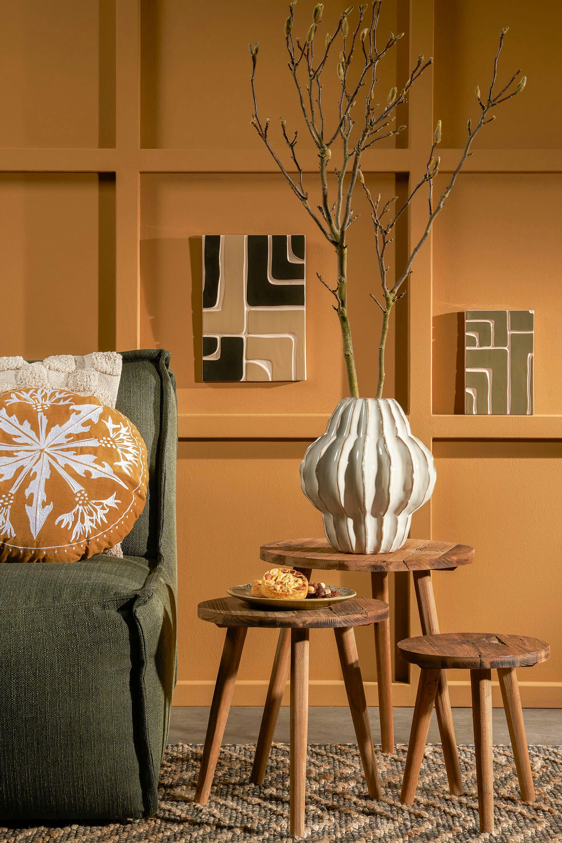 BOLD - Table d'appoint en bois recycle marron D26