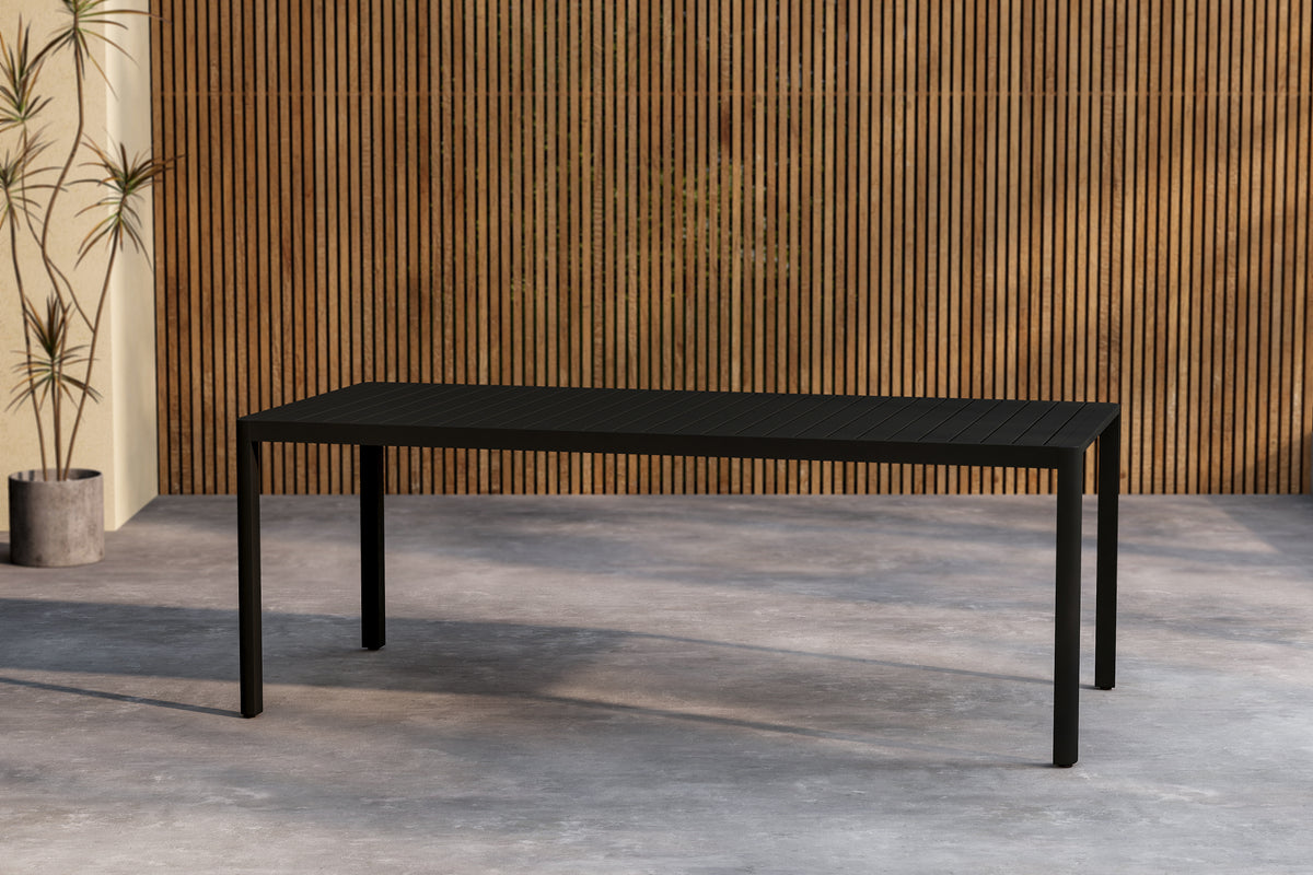 Rebellenclub Minosa Tuintafel - 200 x 90 cm - Zwart