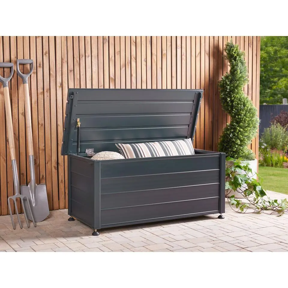 CAMPALTO - Kussenbox - Donkergrijs - 113 x 50 cm - Aluminium