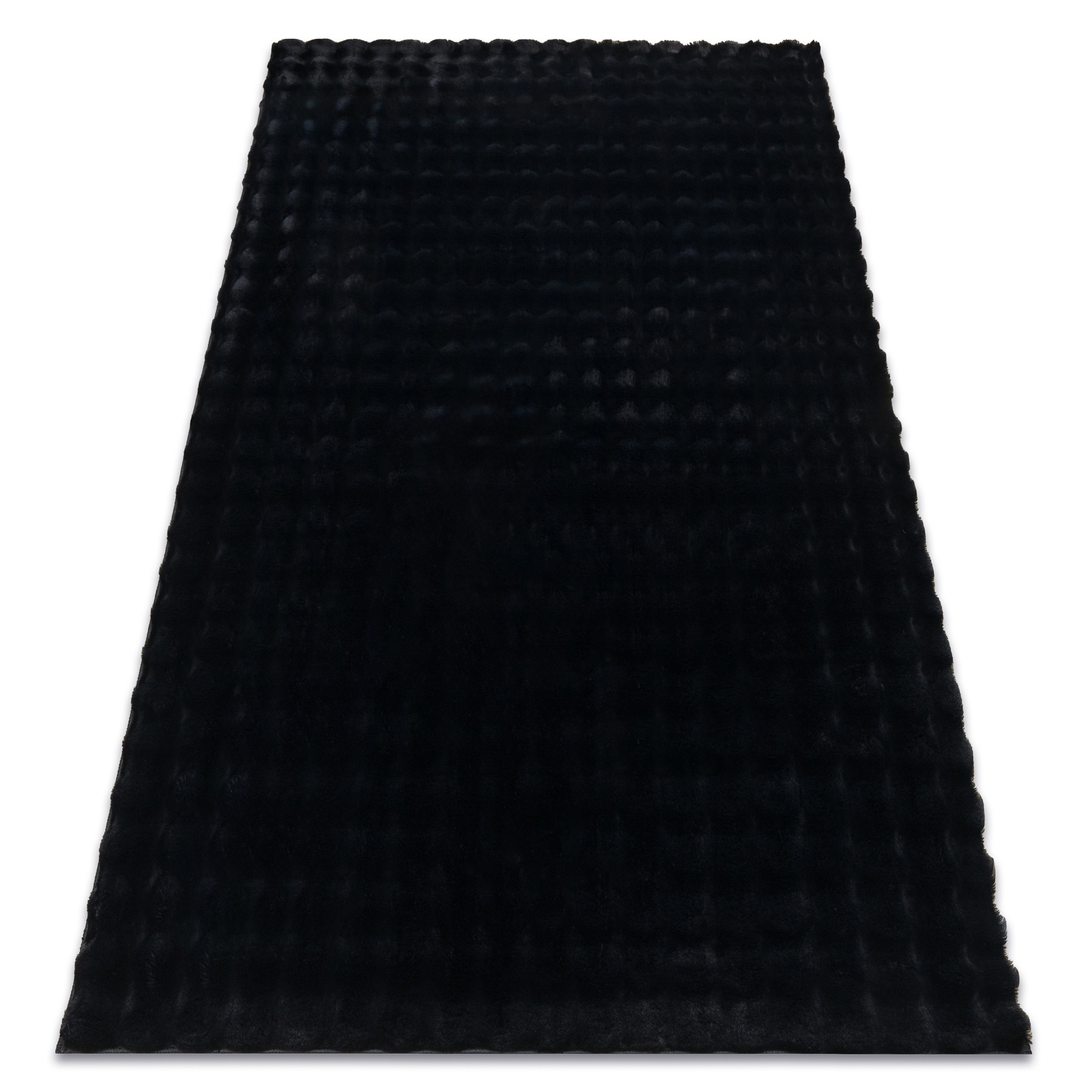 Dywan BUBBLE czarny 25 IMITACJA FUTRA KRÓLIKA strukturalny 3D 60x100 cm