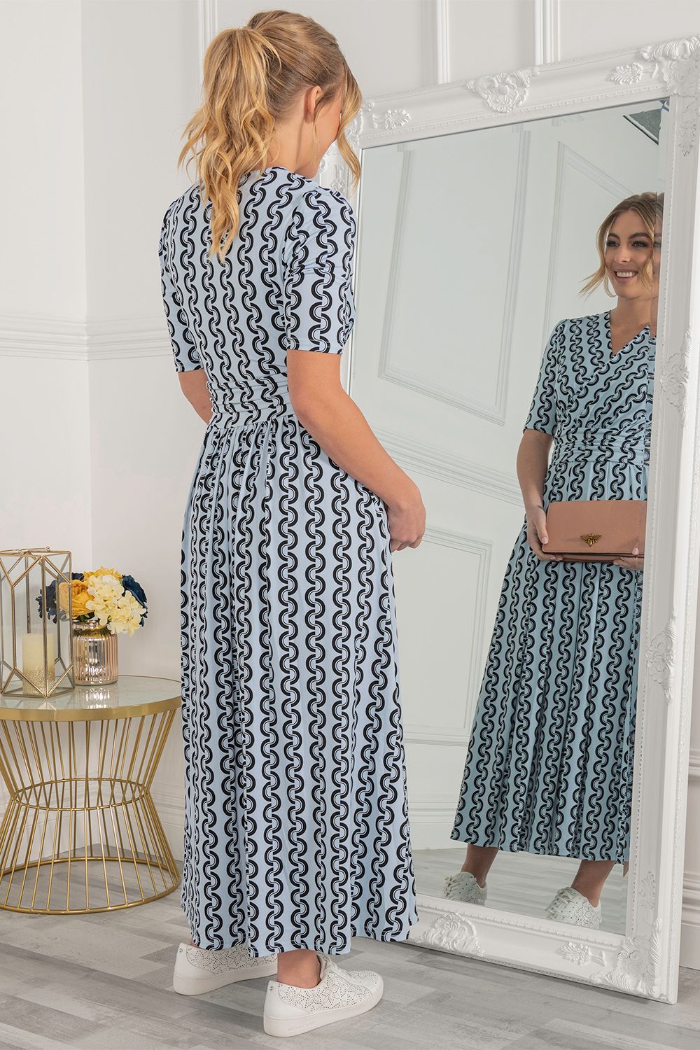 Jolie Moi Genesis Wrap Front Maxi Dress