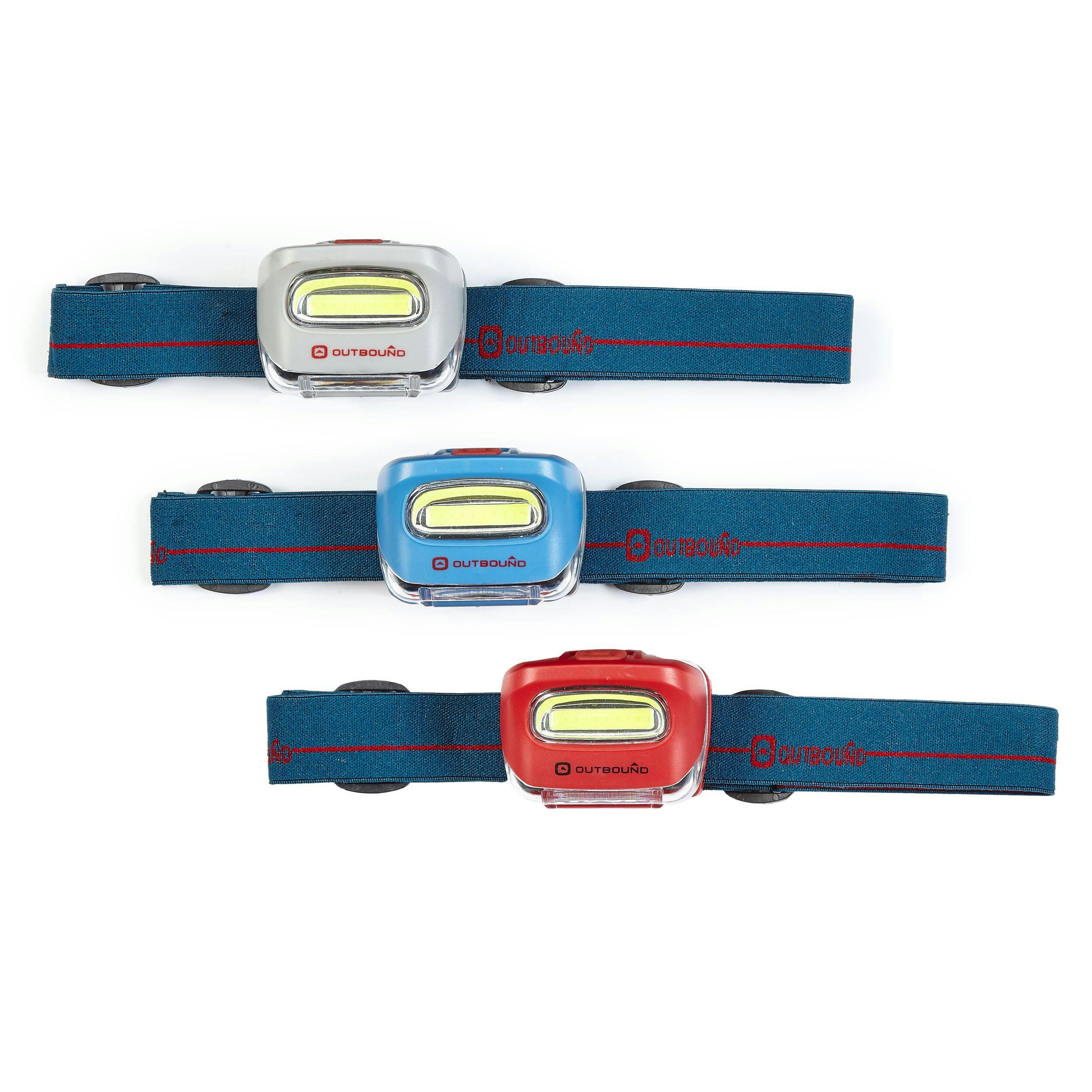 Outbound Battery-Powered LED Camping Headlamp, 45-90 Lumen, 3-pk
