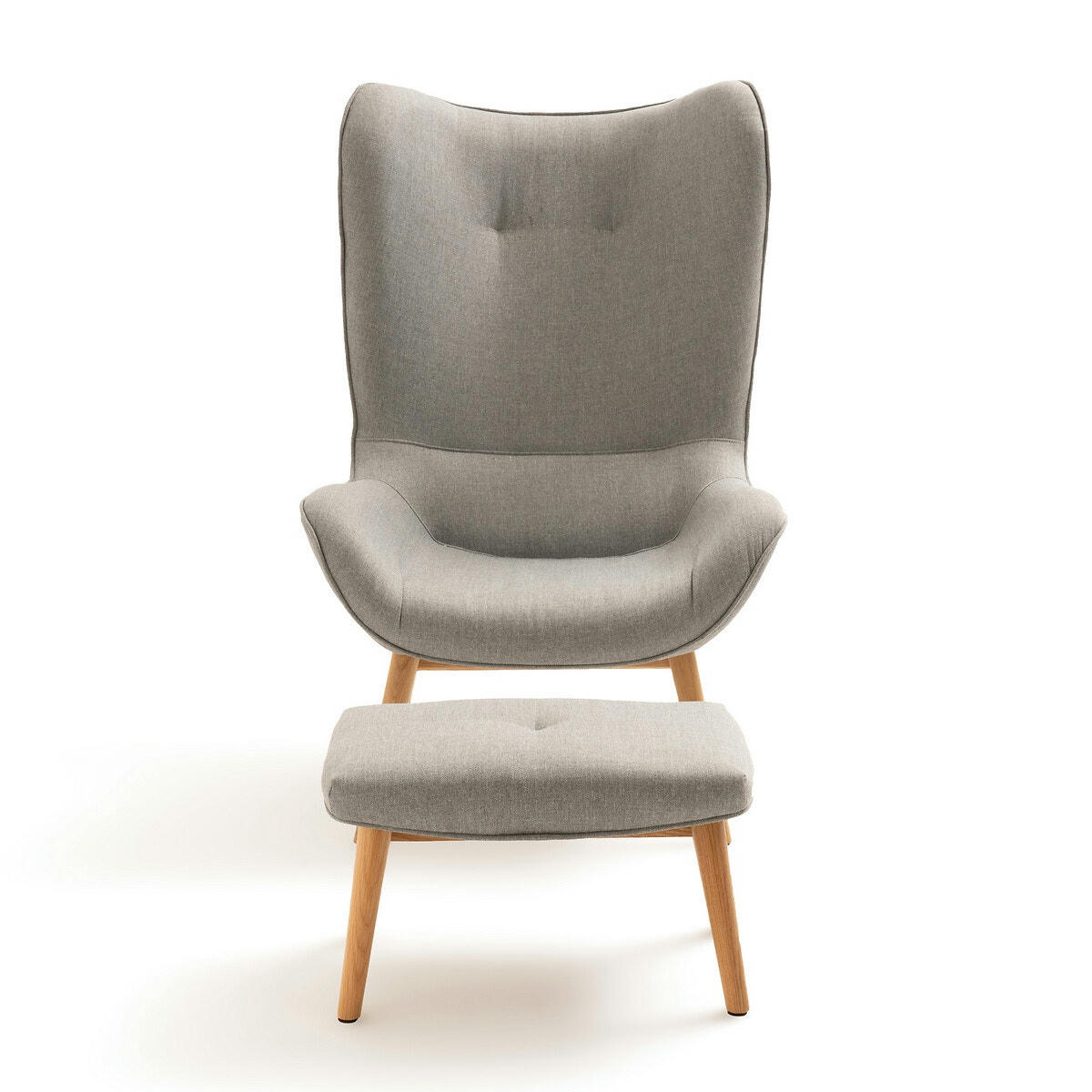 Fauteuil à oreilles et son repose-pieds, Crueso