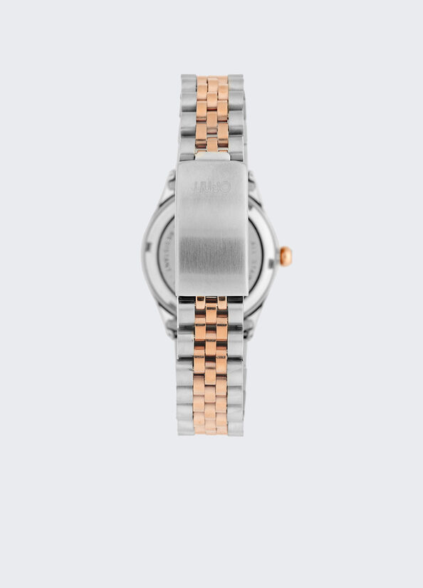 Orologio bicolor in acciaio