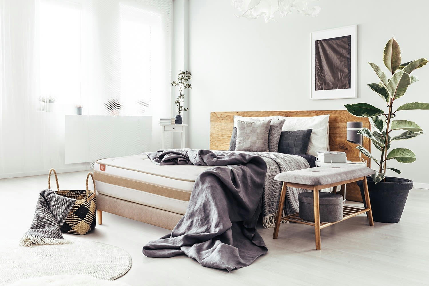 LE RAFFINÉ - Matelas 200x200 Ressorts et mémoire de forme - Equilibré