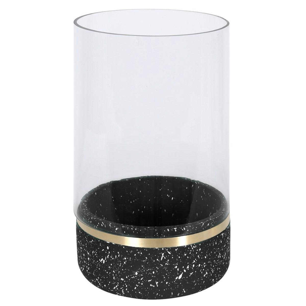 MUZZ - Photophore en verre et terrazzo