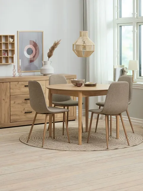 Spisebordsstol BISTRUP sand/natur eg