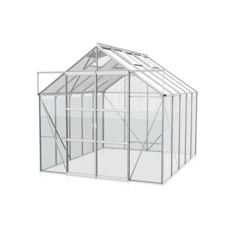 Serre en verre Uranus aluminium anodisé 8,3 m² VITAVIA