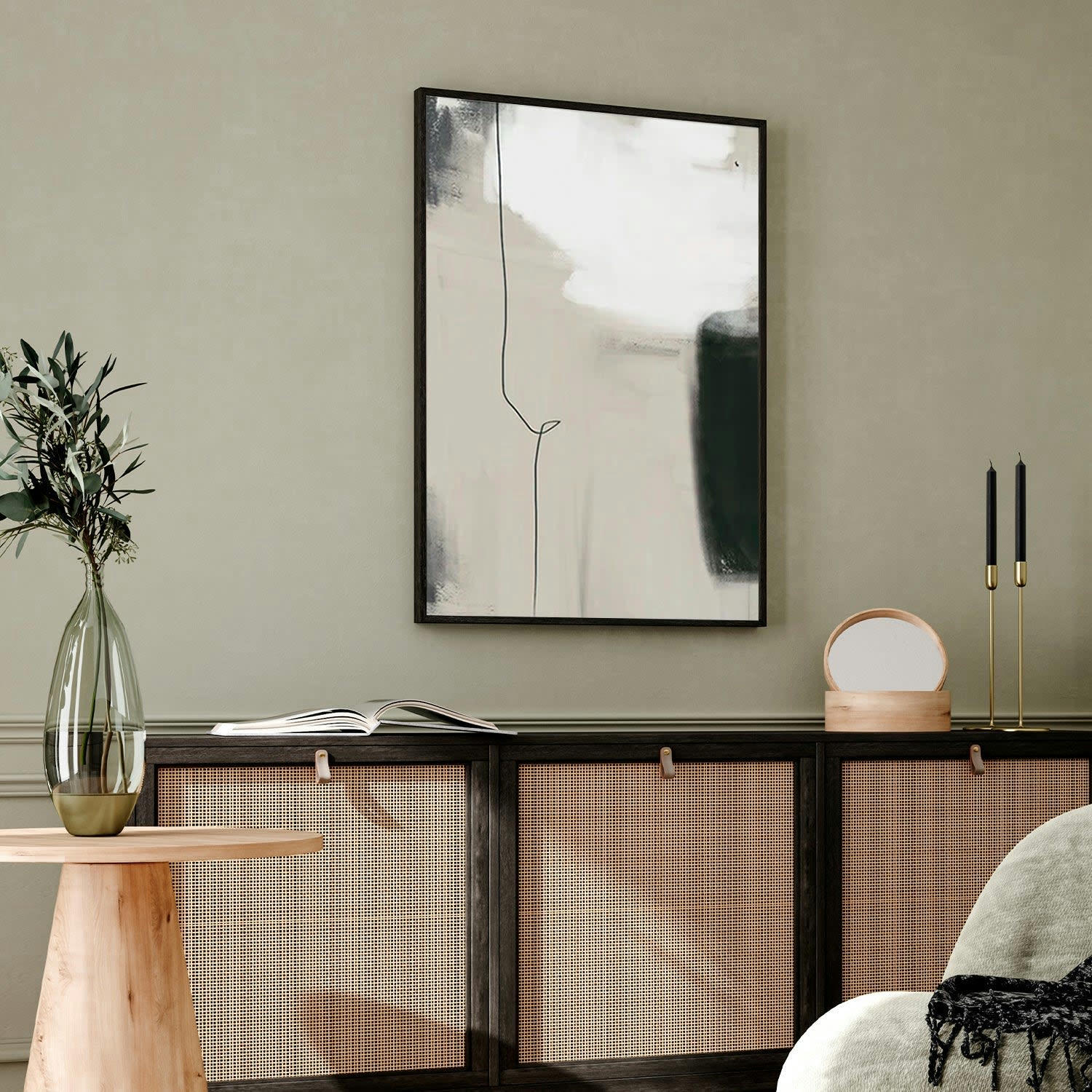 MINIMALISMO - Affiche avec cadre noir -  design minimaliste - 30x40