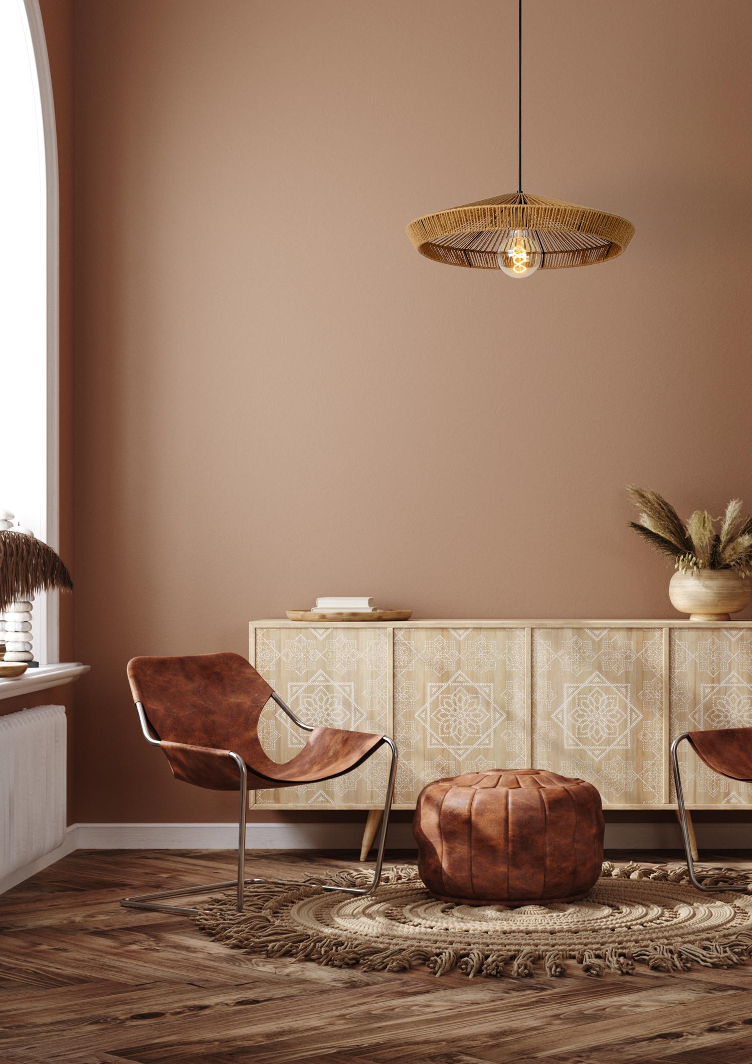 Lucide hanglamp YUNKAI - 1xE27 - Naturel