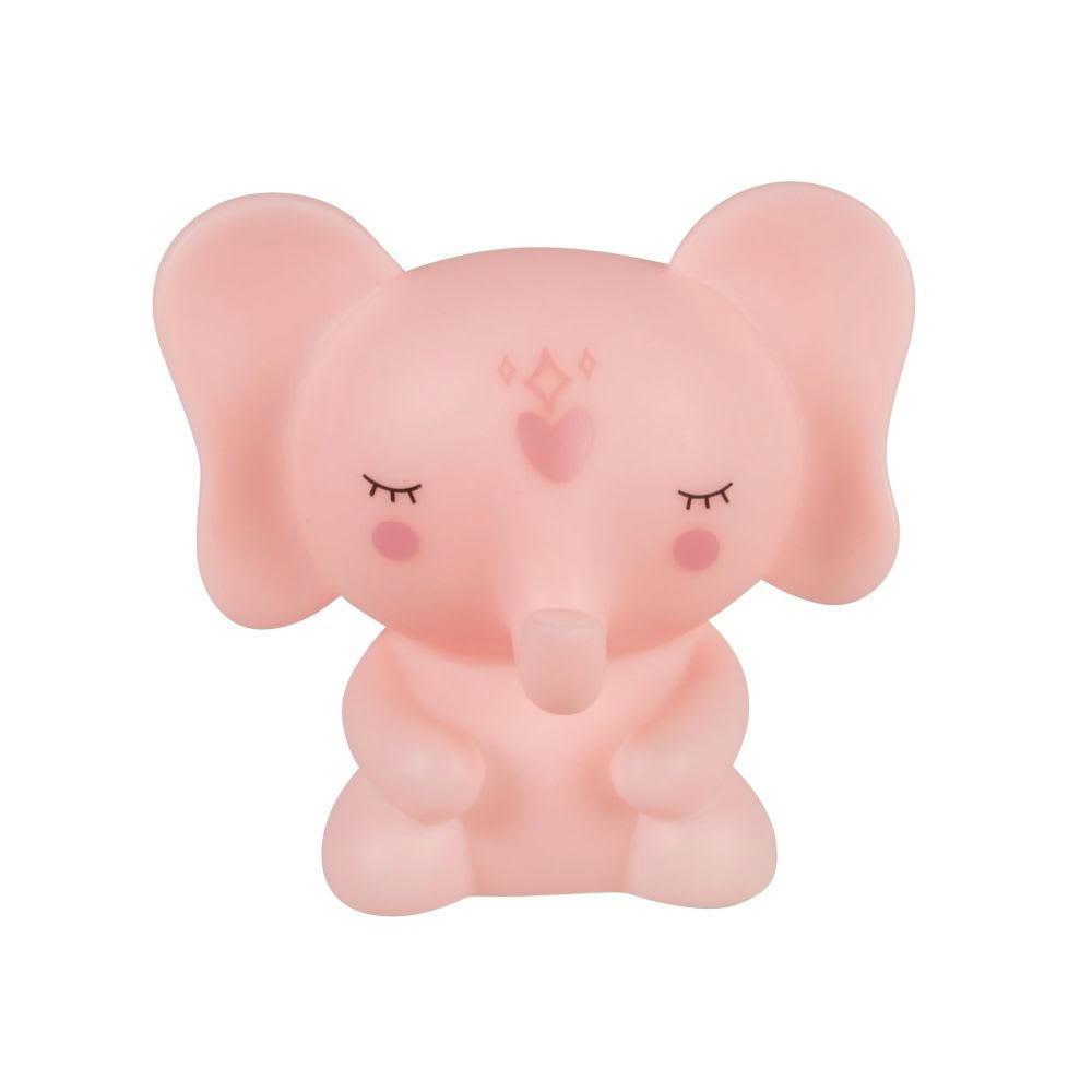 - Veilleuse éléphant rose avec motifs LED