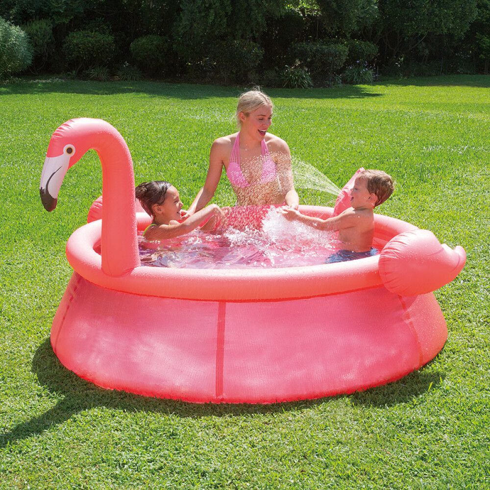 BARNEBASSENG SUMMER WAVES FLAMINGO Ø183CM ROSA