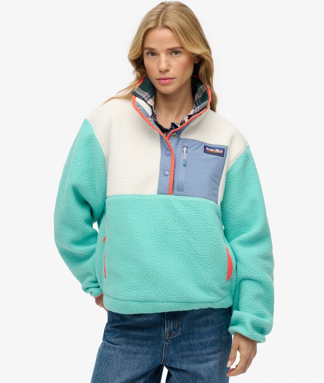 Colour Block Fleece Pullover