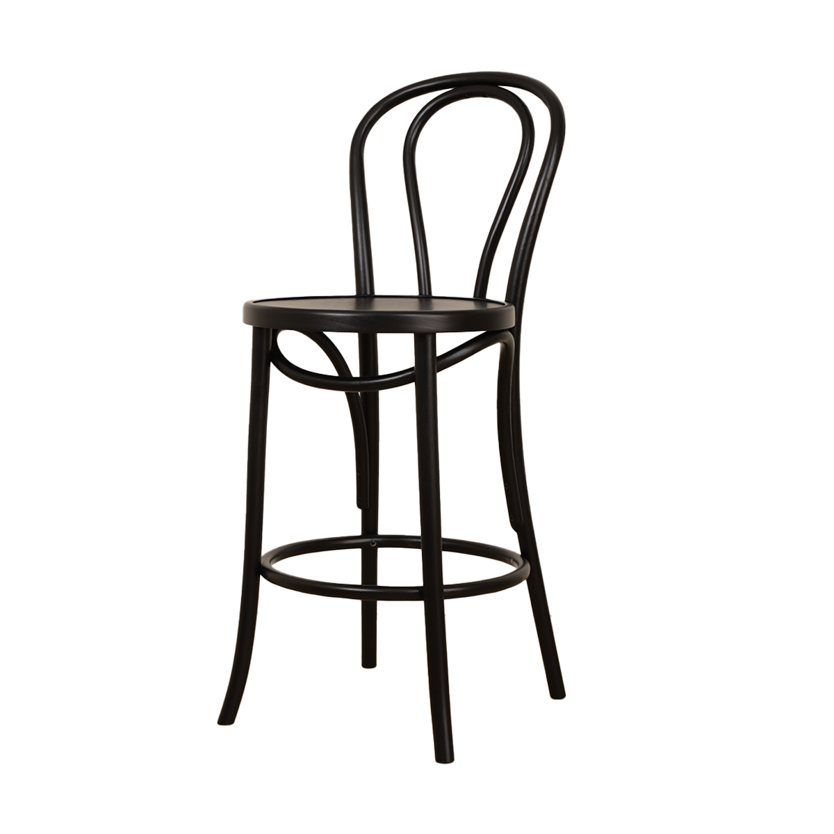 Fameg Vienna Thonet No. 18 houten barkruk black stained - 65 cm