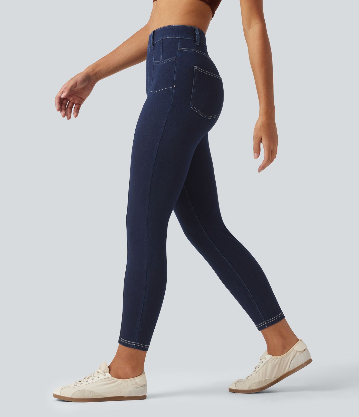 Legging en jean Halara Flex™ taille haute avec poches