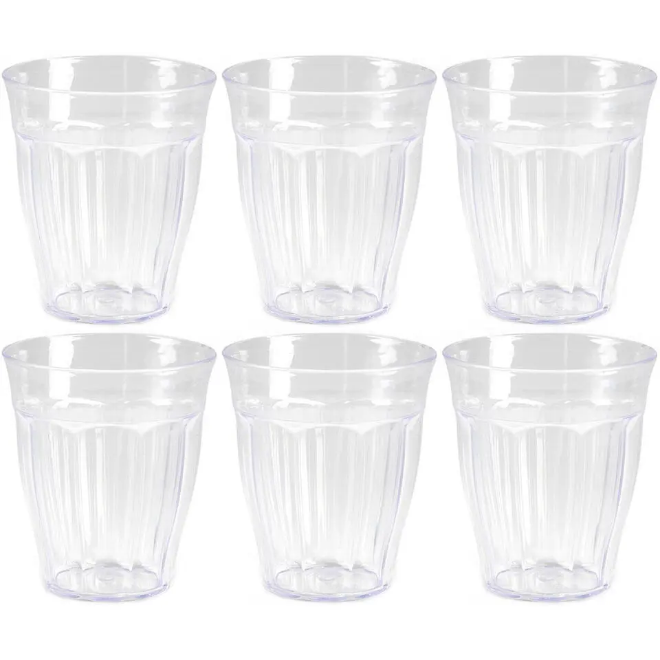 PlasticForte Drinkglazen/waterglazen Picardie - 12x - kunststof