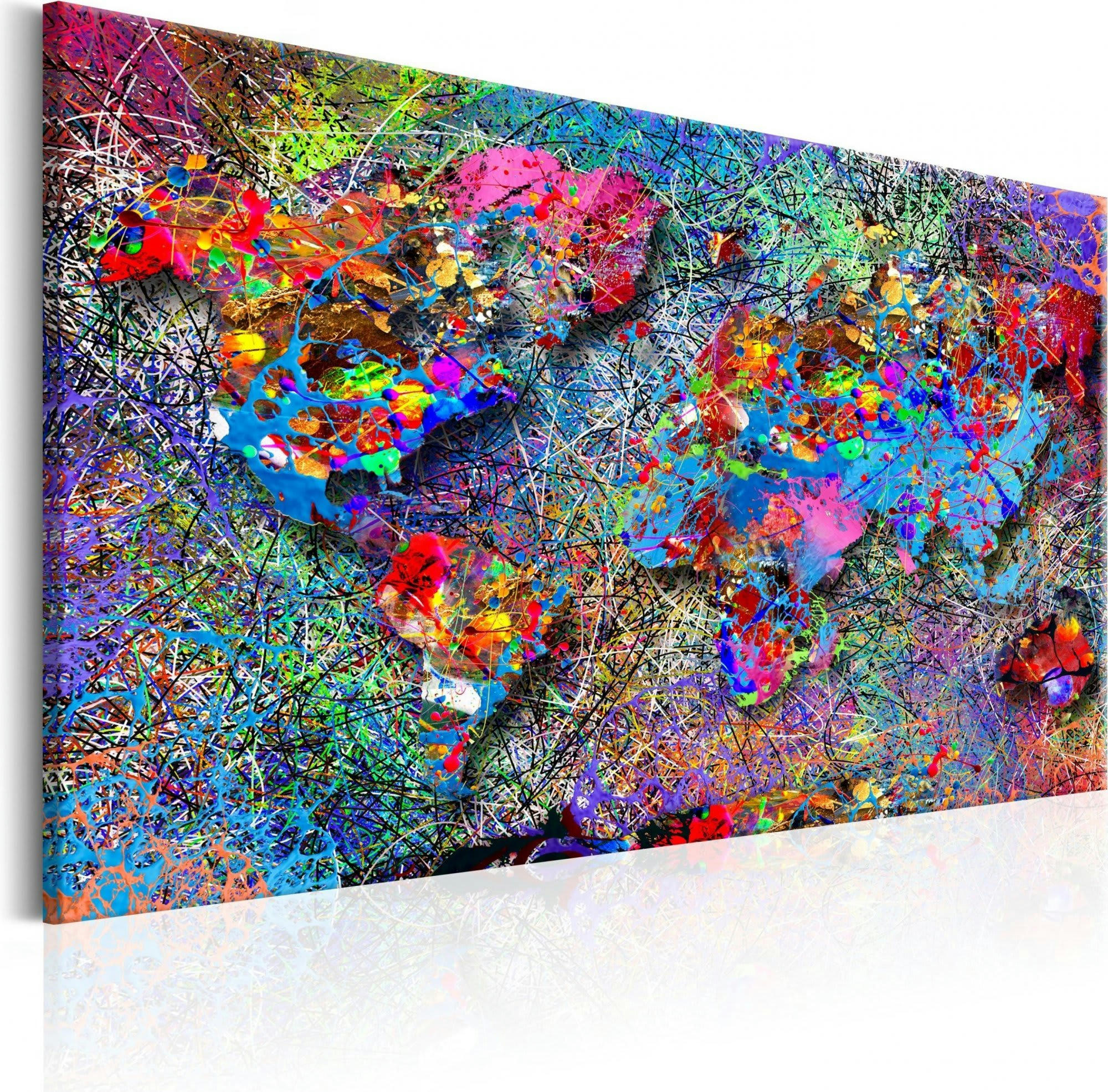 - Tableau carte jackson goberge inspiration 120 x 80 cm