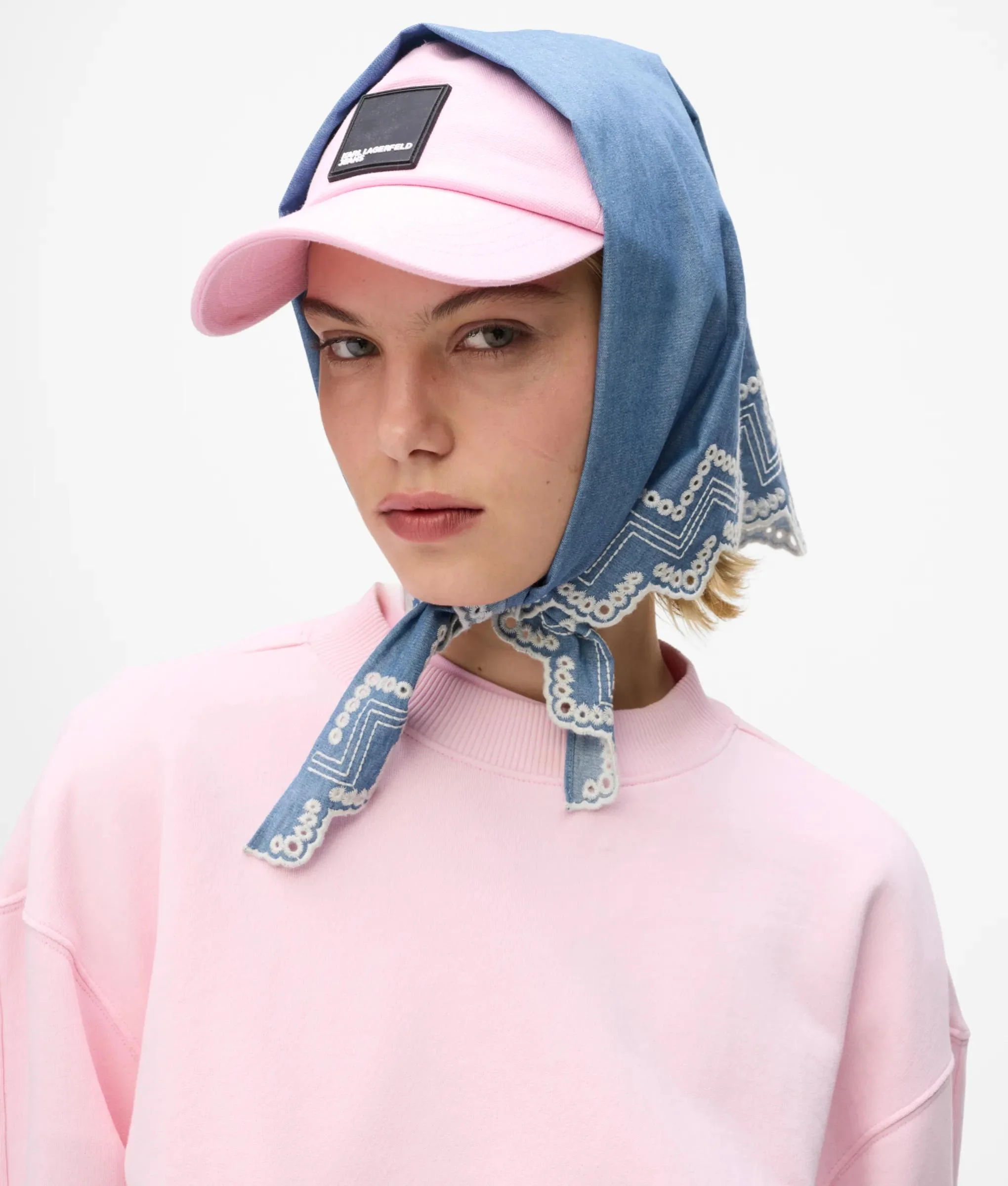 Foulard bandana triangle en denim