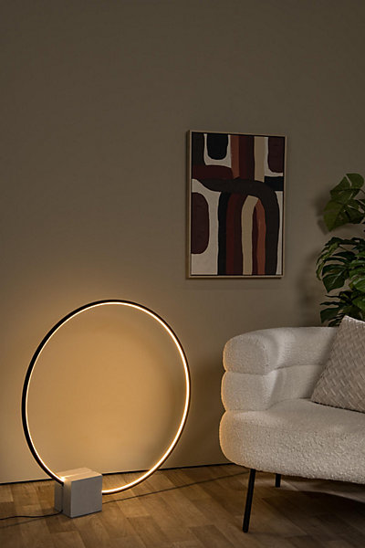 Lampe de table CIRKELIS en aluminium avec LED intégré - Noir - Lucide