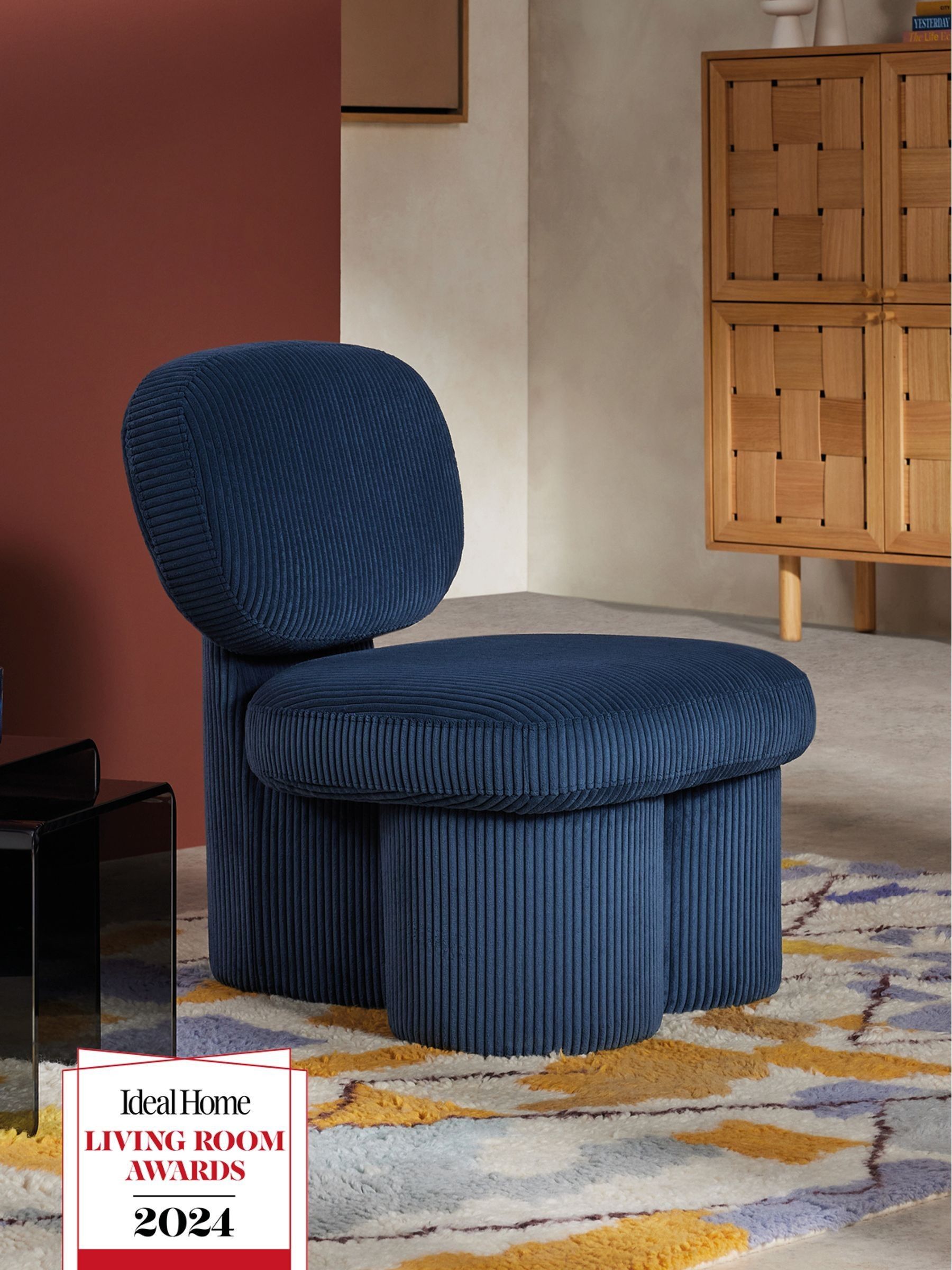 Thea Accent Chair in Steel Blue