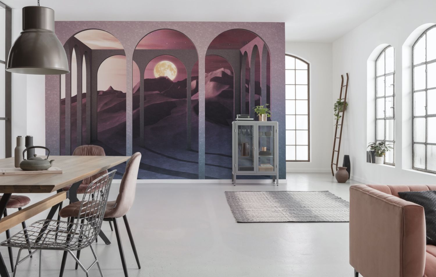 Sanders & Sanders fotobehang 3D roze en paars - 400 x 280 cm - 612055