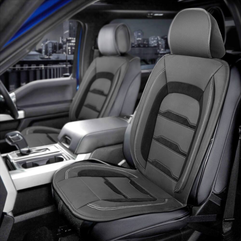 AutoTrends Leather Sporty Full Back Seat Cushion