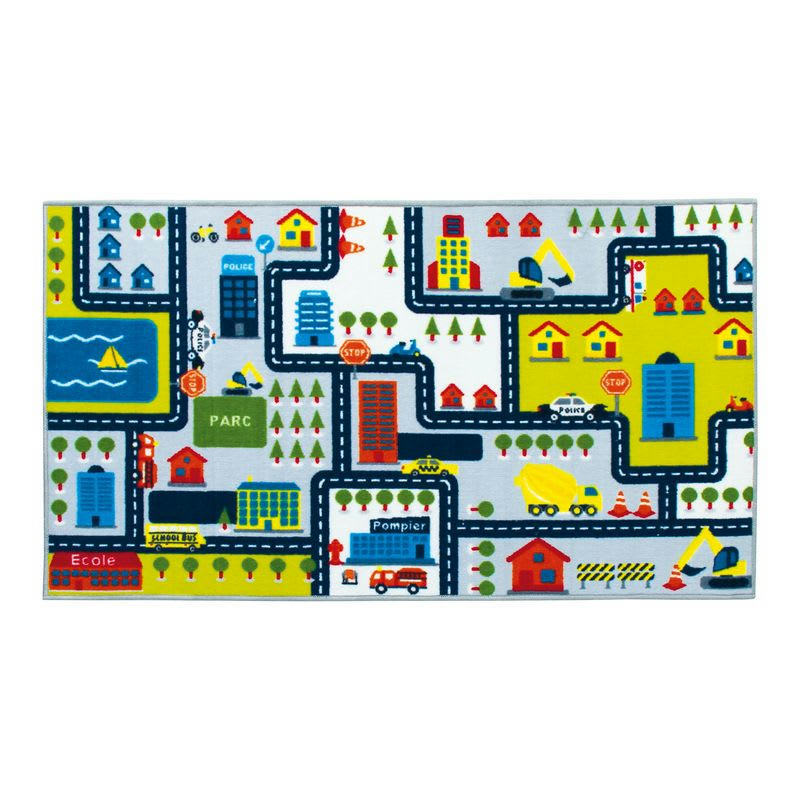 CIRCUIT - Tapis enfant imprimé circuit 75x133 cm