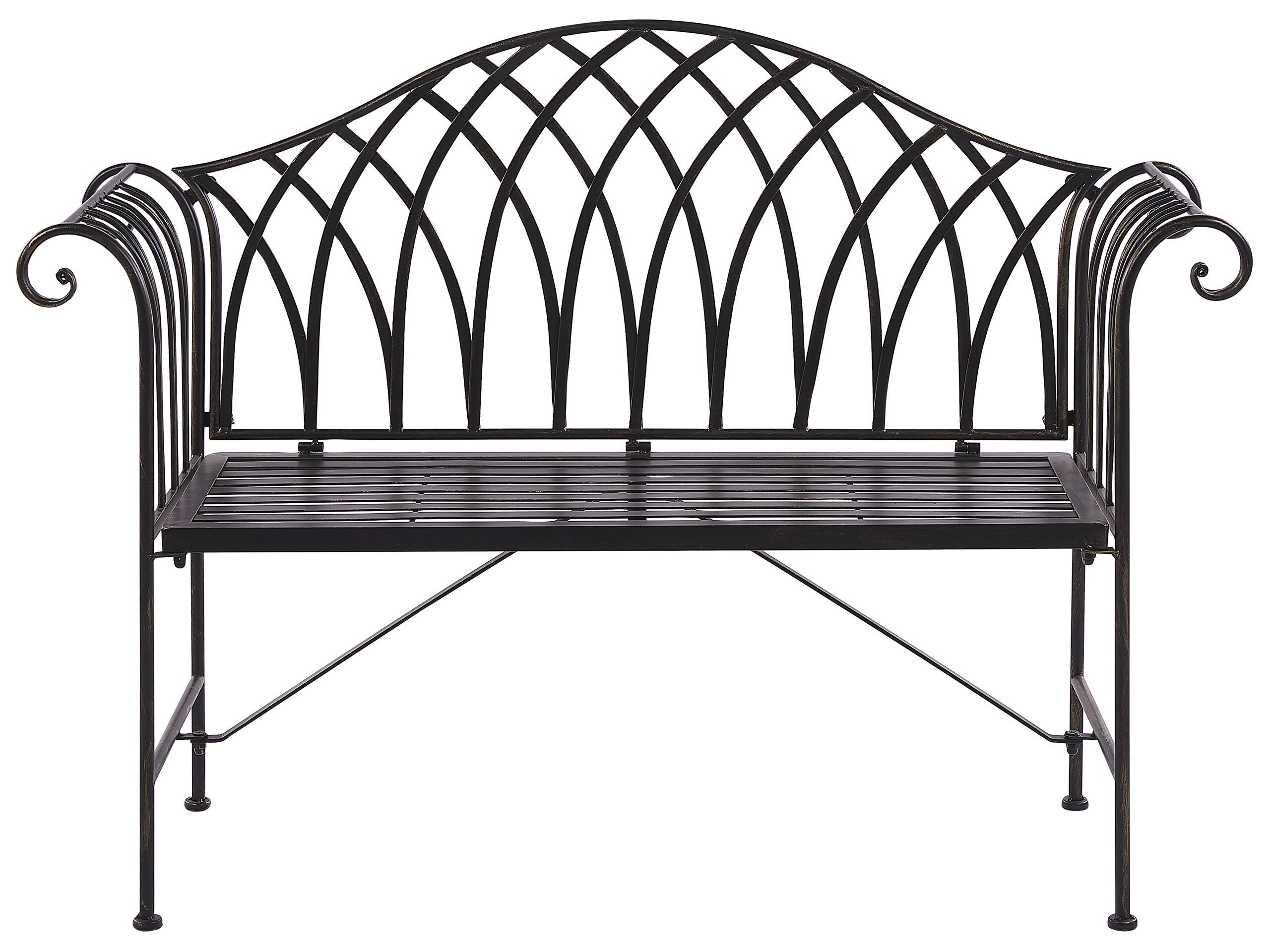 Ławka ogrodowa dwuosobowa 130x45 czarna
