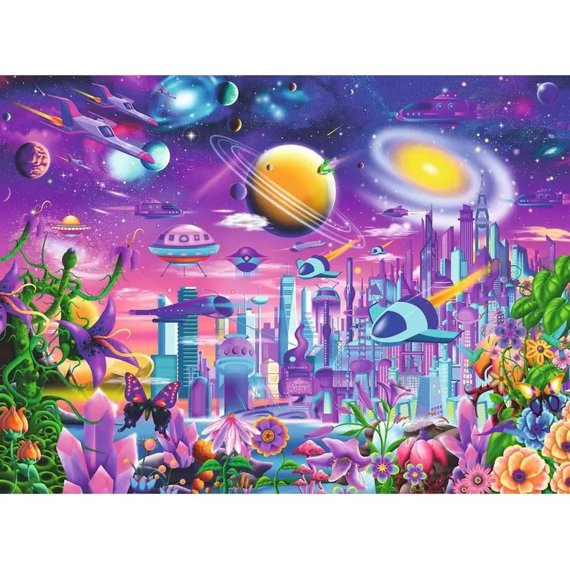 Puzzle 200-teilig Kosmische Stadt