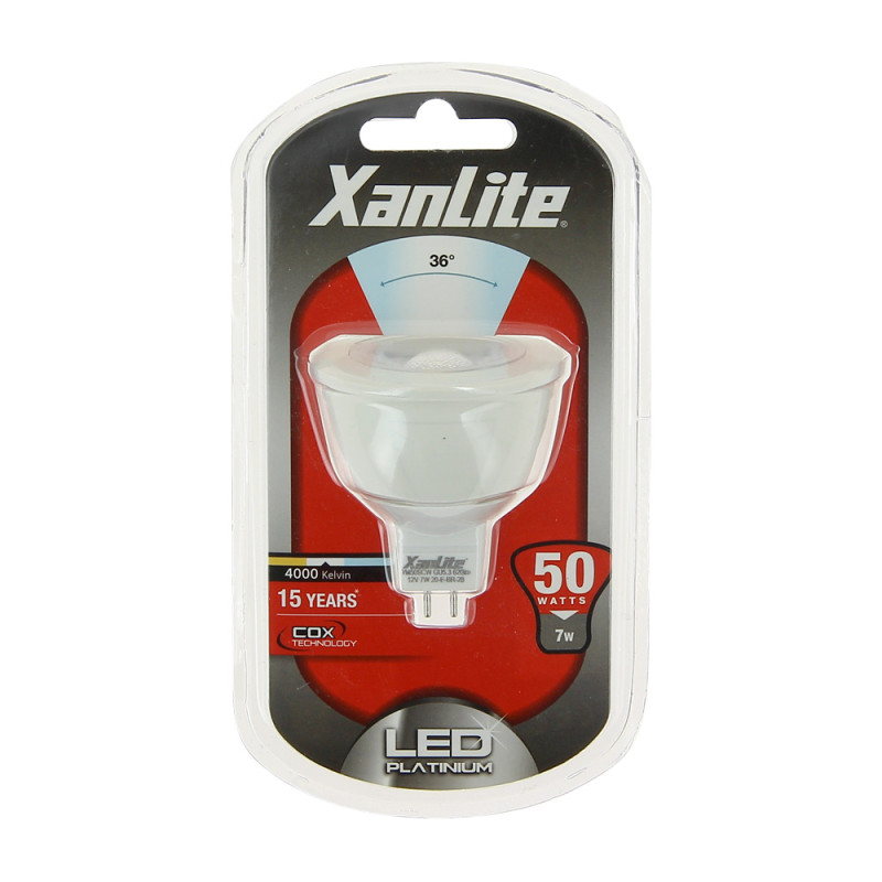 Ampoule LED GU5.3 7 W 620 lm blanc neutre XANLITE