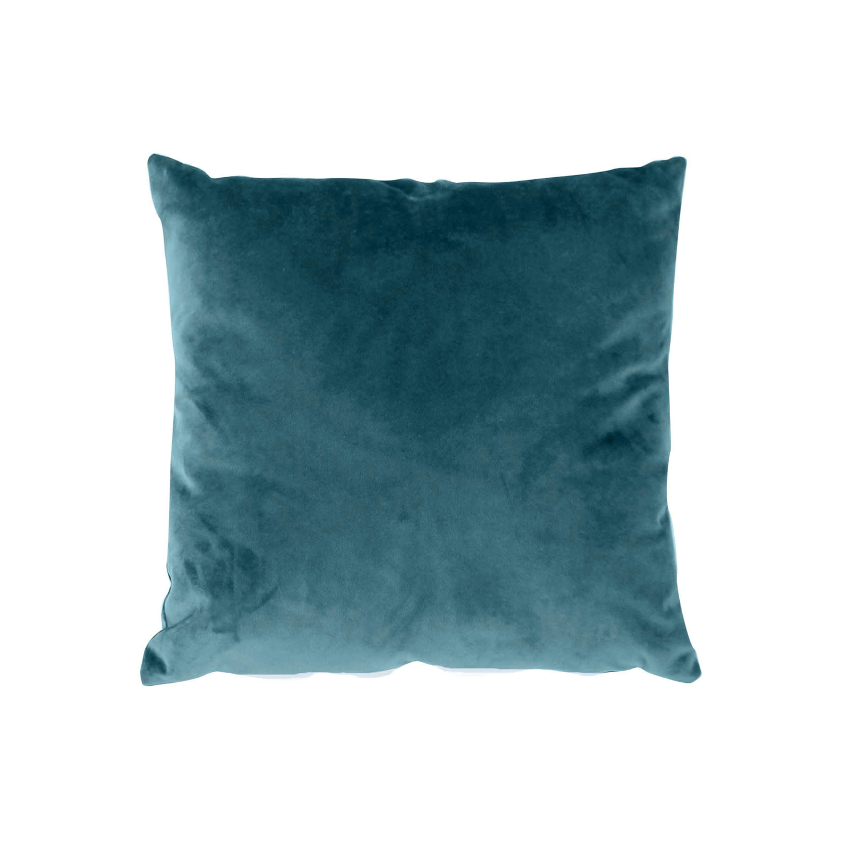 - Coussin en velours avec zip déco bleu azur 40x40 cm