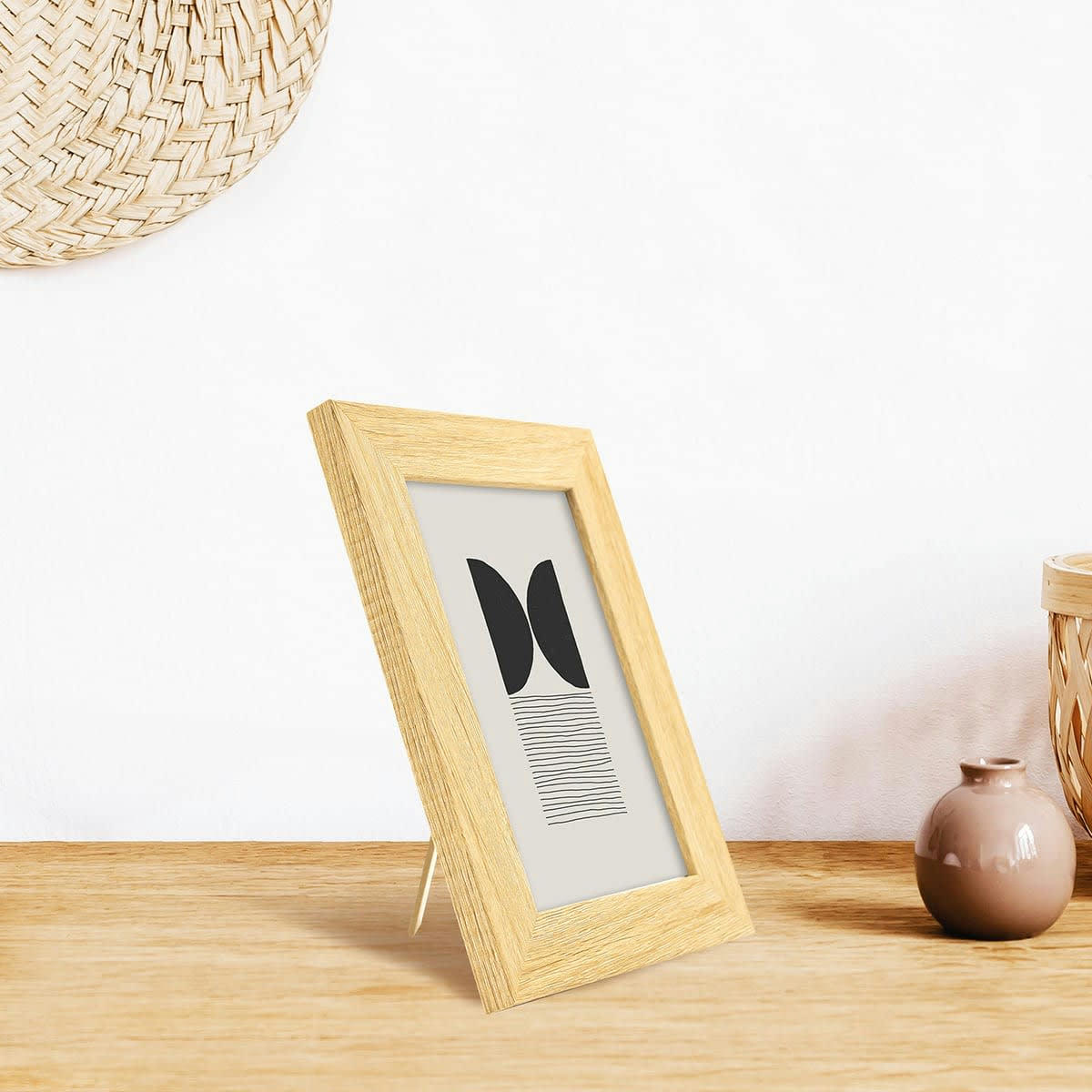 ETERNEL - Cadre photo design bois clair 10x15 cm bois reconstitué fsc