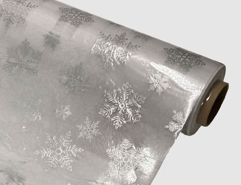 Folie Schneeflocken Silber