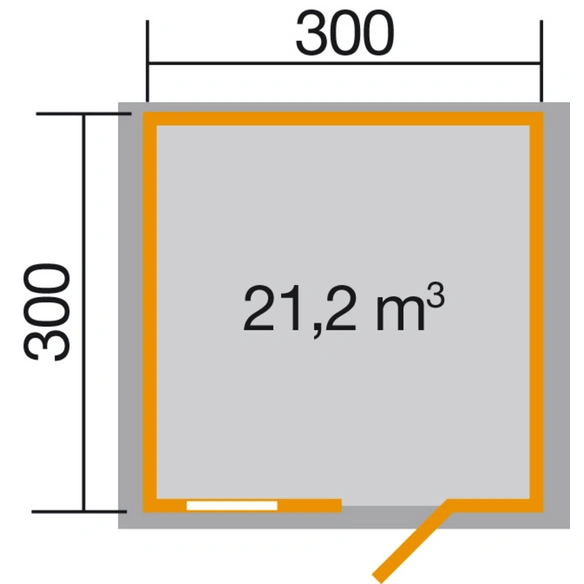 Gartenhaus »Premium«, Holz, BxHxT: 380 x 262 x 300 cm (Außenmaße inkl. Dachüberstand)