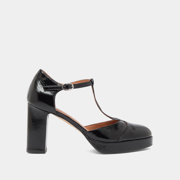 Salomésen cuir brillant noir | VOLO