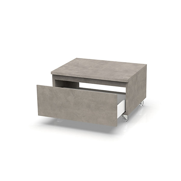 Commode ASTRA havane pierre avec roues