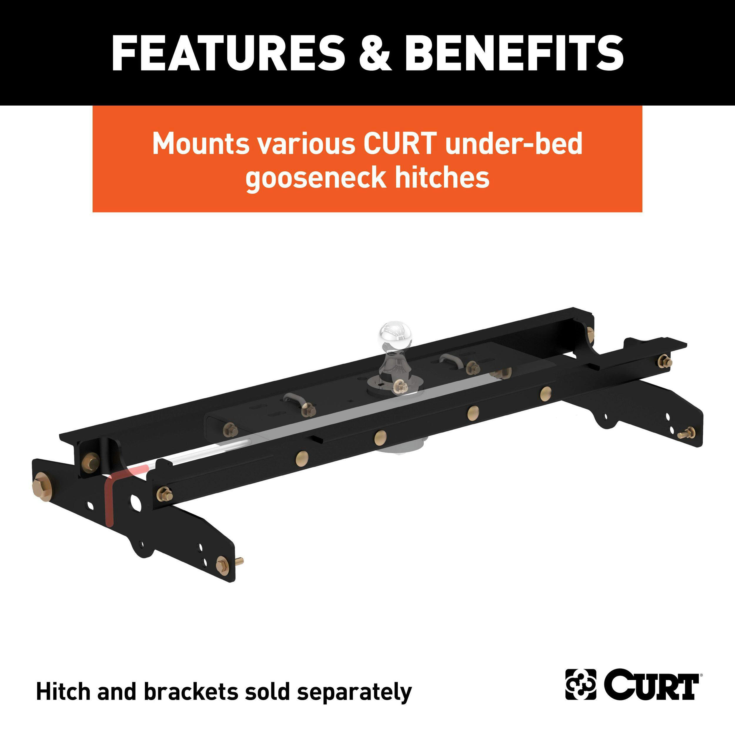 CURT Under-Bed Gooseneck Brackets, Select Models