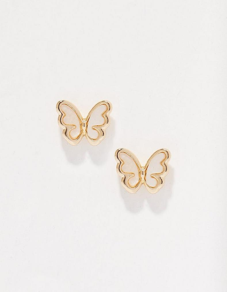 Enamel Butterfly Stud Earrings