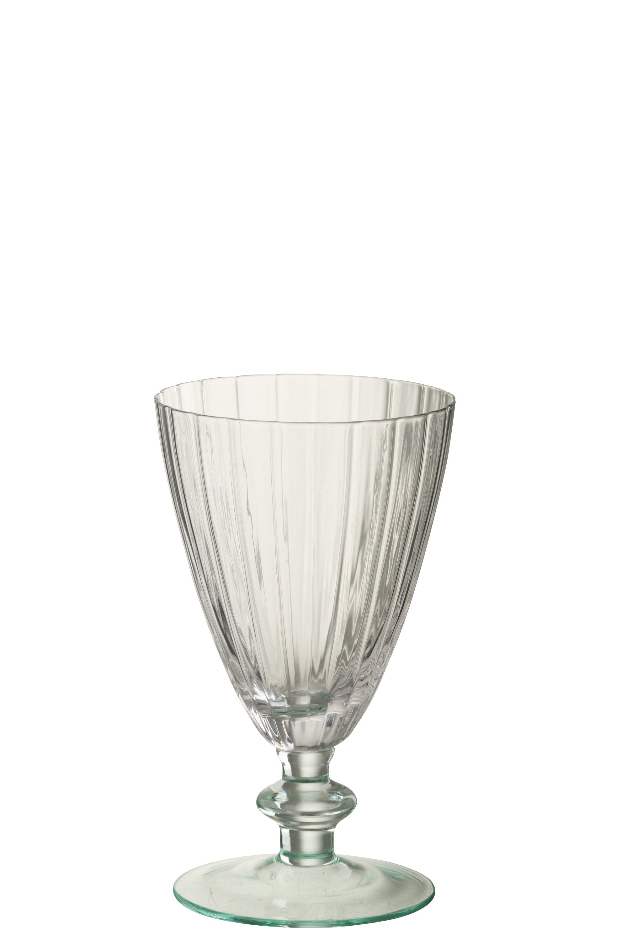 J-Line drinkglas Gestreept - glas - transparant/groen