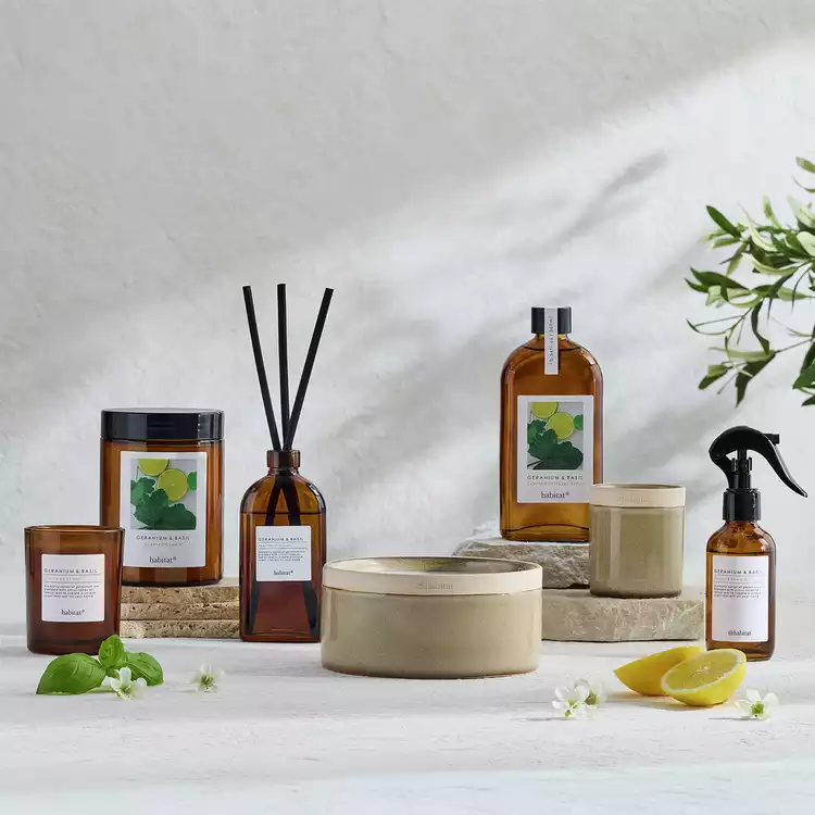 Habitat Multiwick Candle - Geranium & Basil