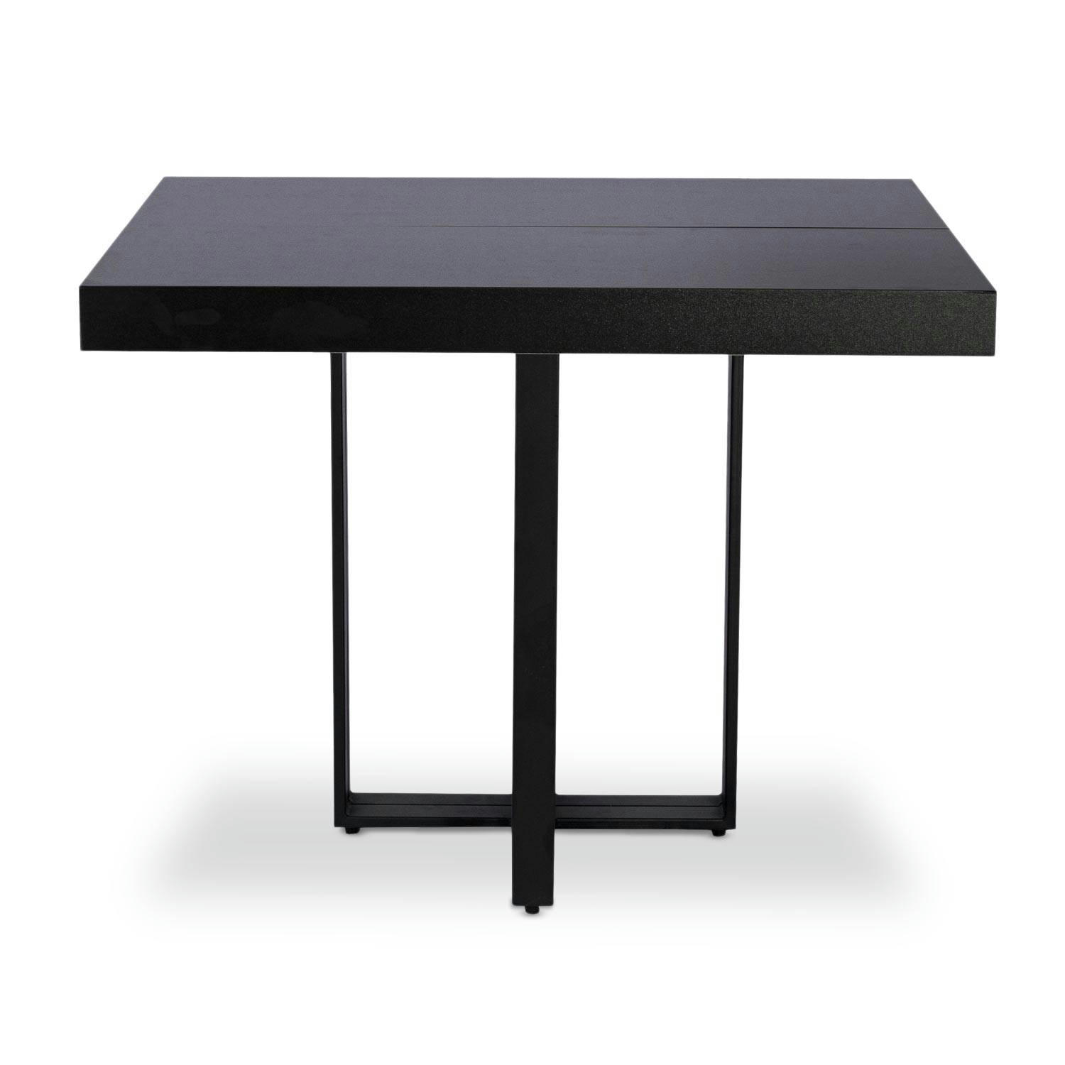 TERESA - Table extensible noir pieds noir