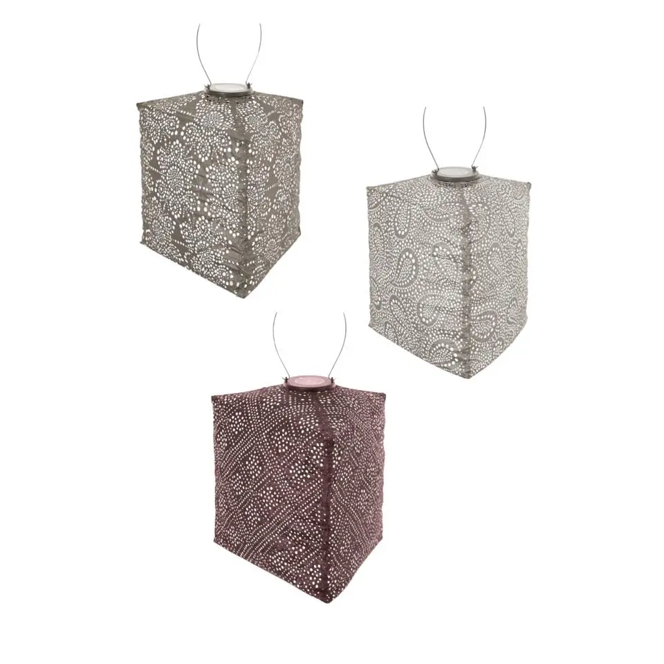 Lumiz Lampion op zonne energie - Solar tuinverlichting - Triangle Set - 3 stuks