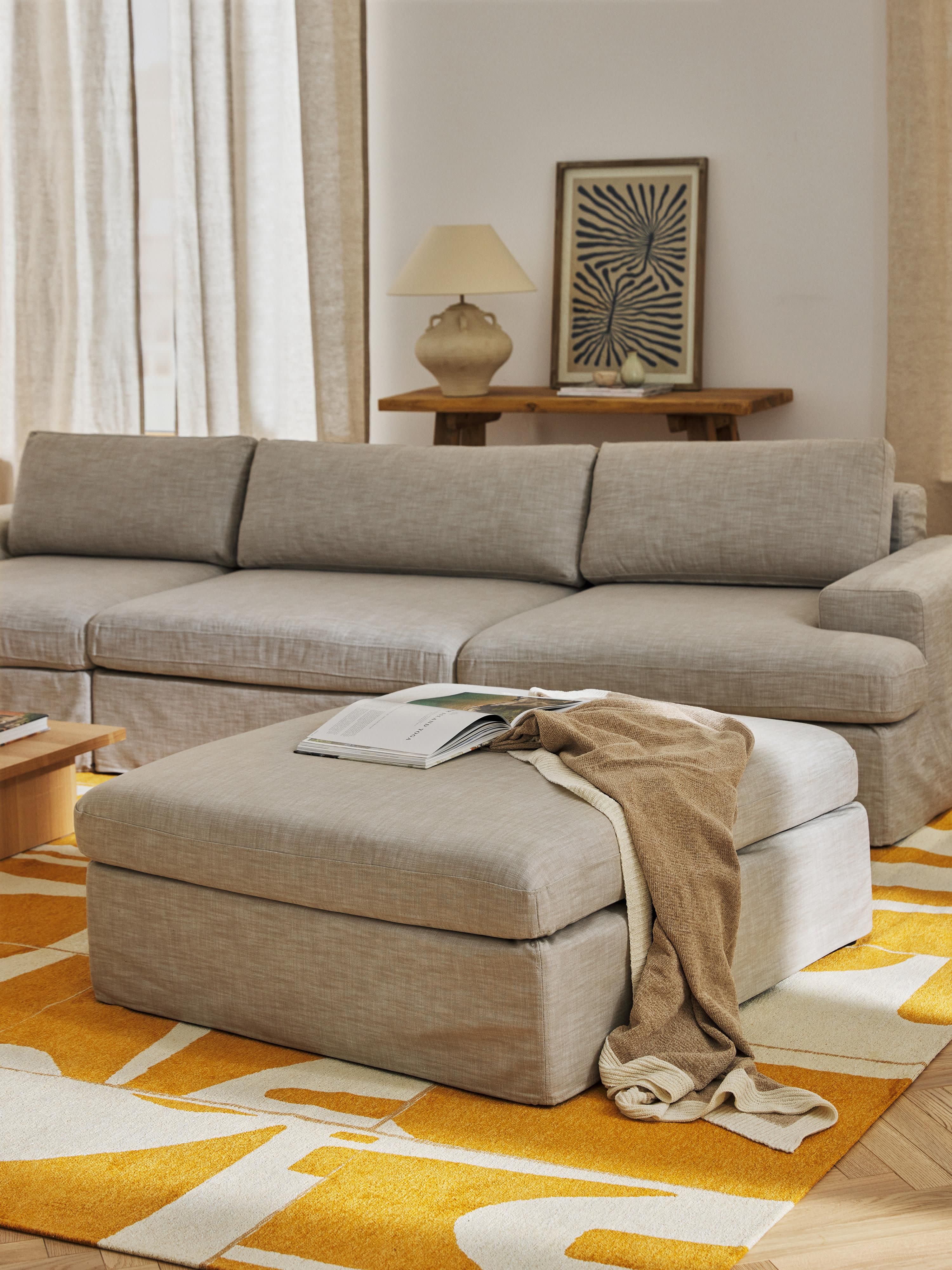 Sofa-Hocker Russell mit abnehmbaren Bezügen