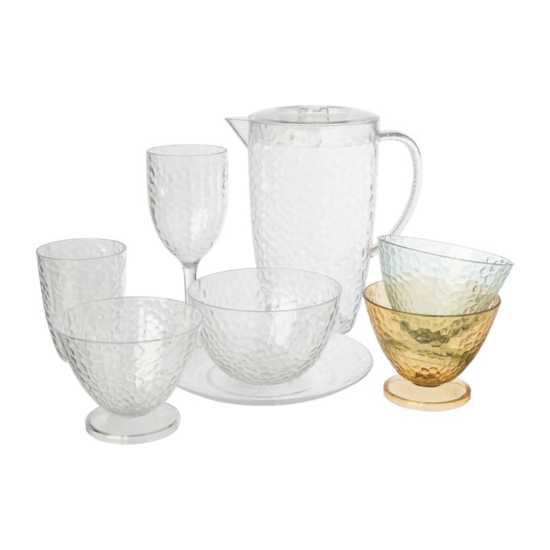 wijnglas dots - transparant