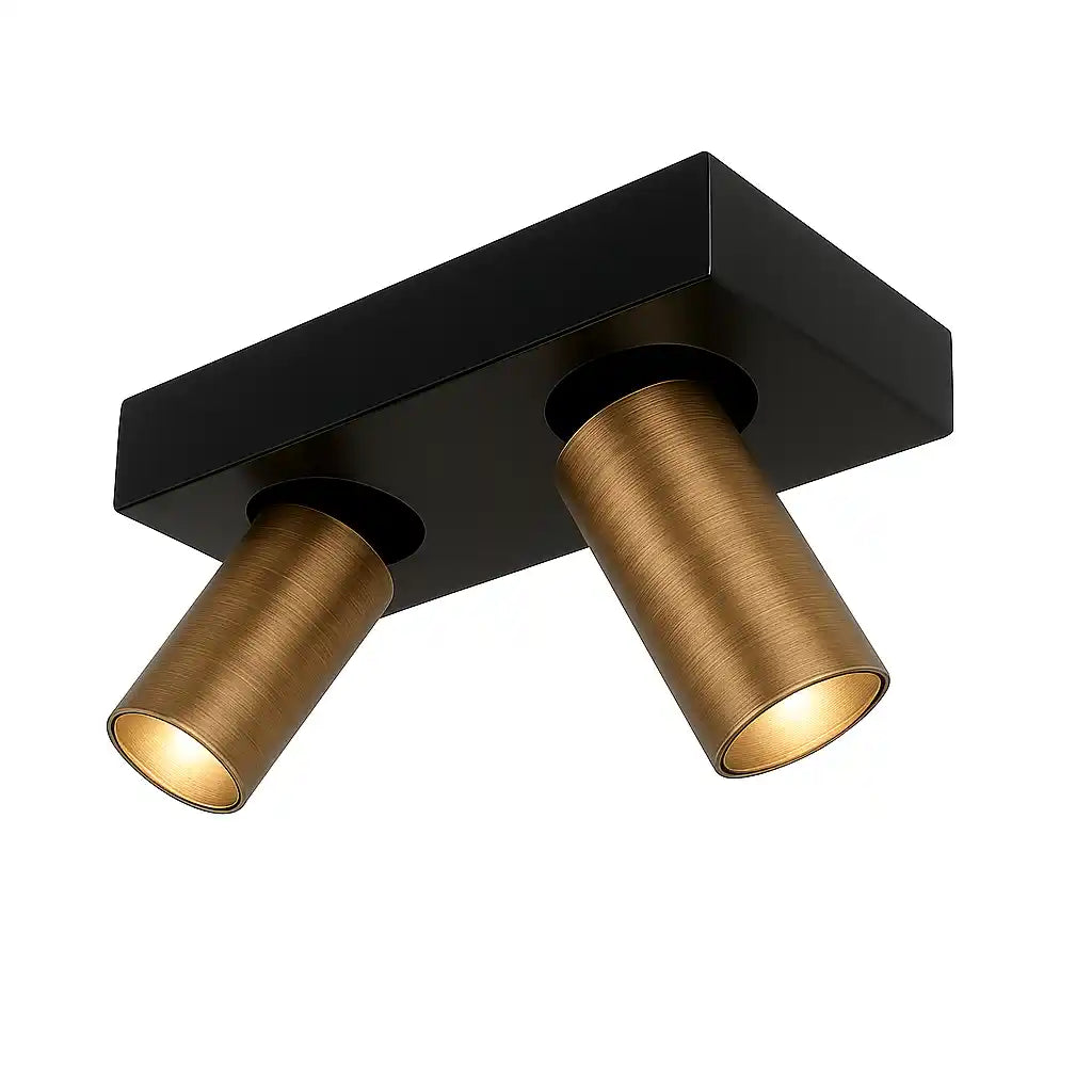 Highlight spot Eliano - 2 lichts - 24 x 12.5  cm - brons