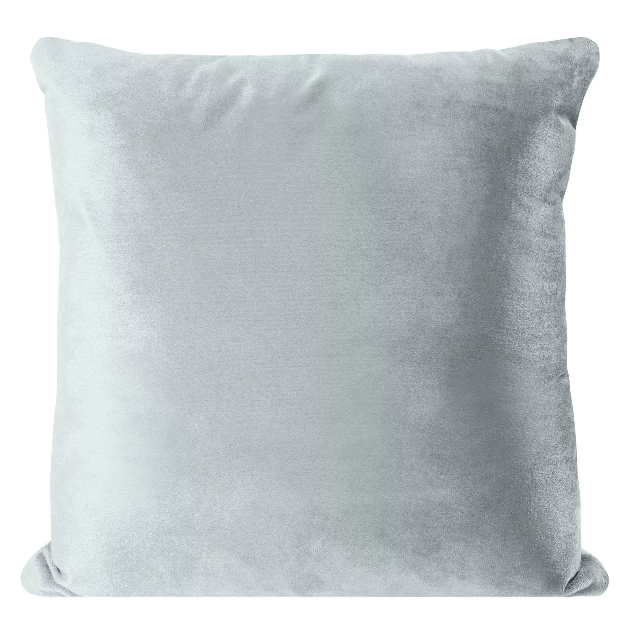 Poszewka na poduszkę 40x40 cm welwetowa z połyskiem srebrna SAMANTA