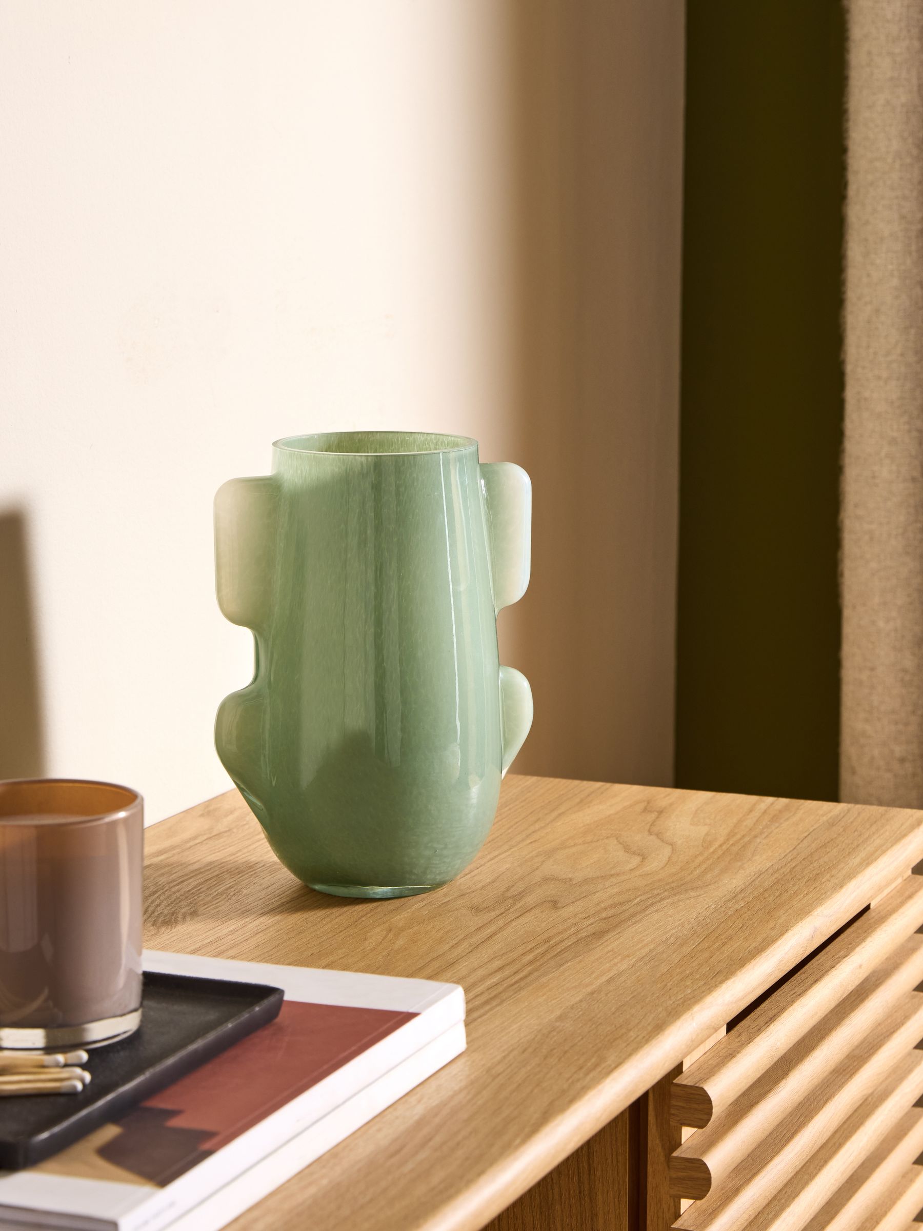 Mira Glass Vase in Green