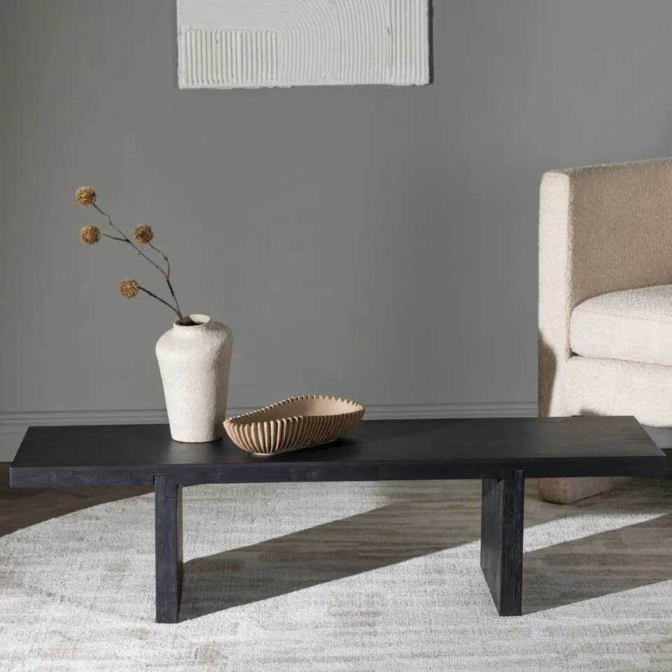 Salontafel Zwart Hout - 120x38x30cm - Yakunik