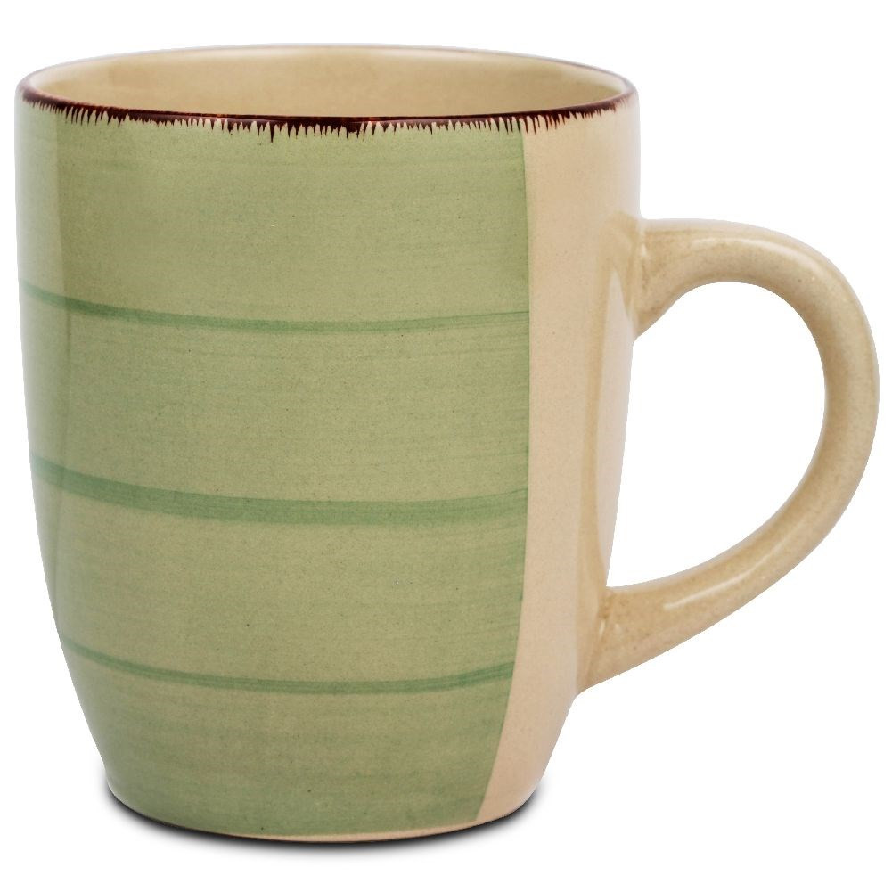 Kubek ceramiczny do picia kawy herbaty LINES 355 ml